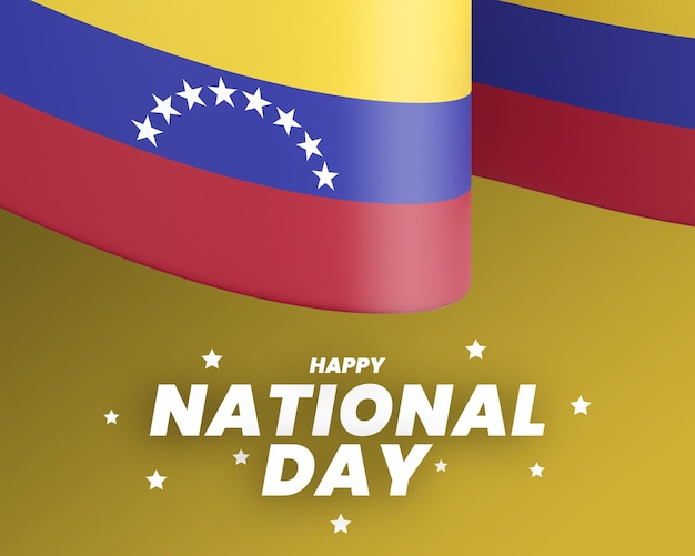 Venezuela flag design template independence national day editable text and background