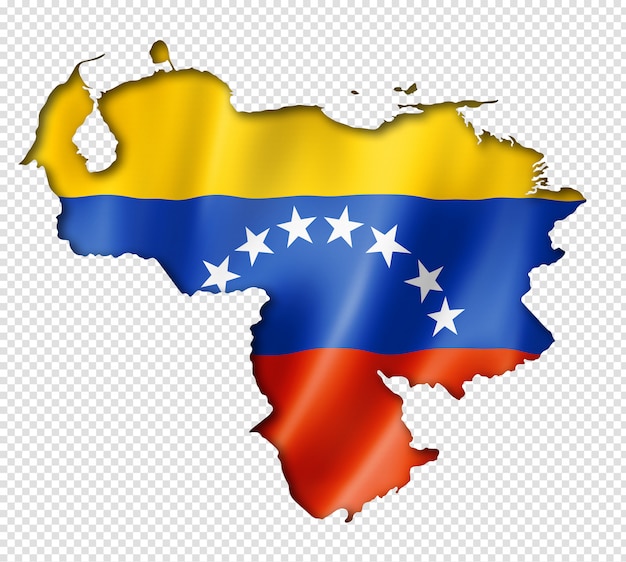 PSD venezuelan flag map