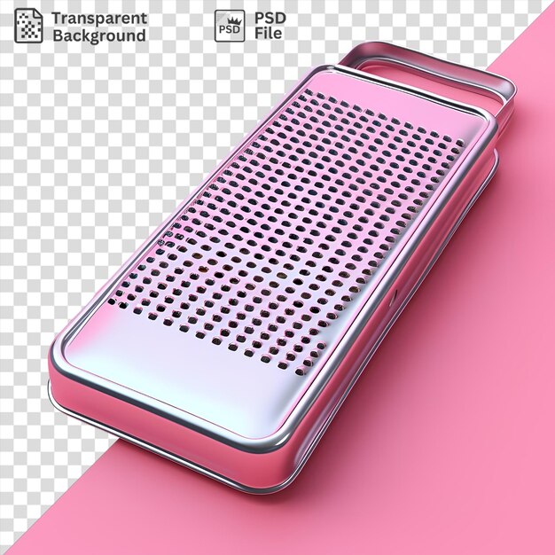 Verbazingwekkende grater op een roze achtergrond