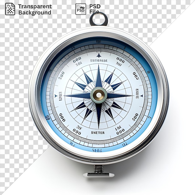 PSD verbazingwekkende realistische fotografische zeelieden kompas op een geïsoleerde achtergrond