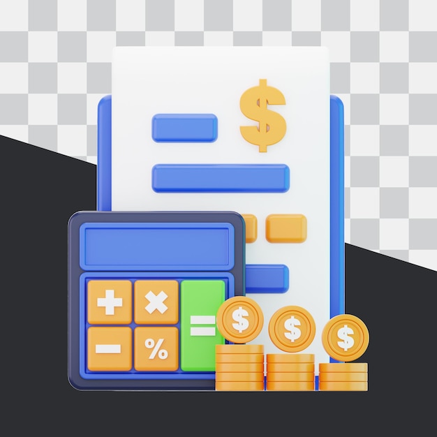 Verdiende berekende Business 3D Icon
