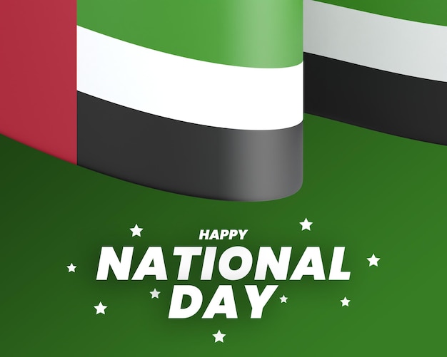 PSD verenigde arabische emiraten vlag ontwerpsjabloon onafhankelijkheid nationale dag bewerkbare tekst en achtergrond