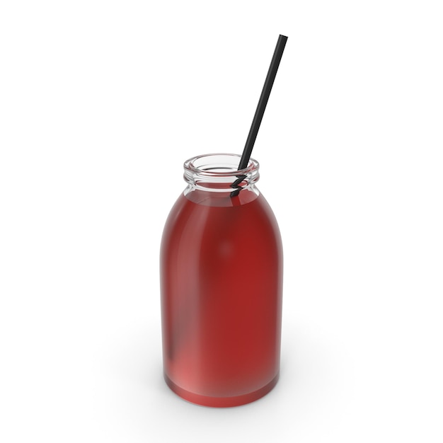 Verfrissend rood sap in een fles