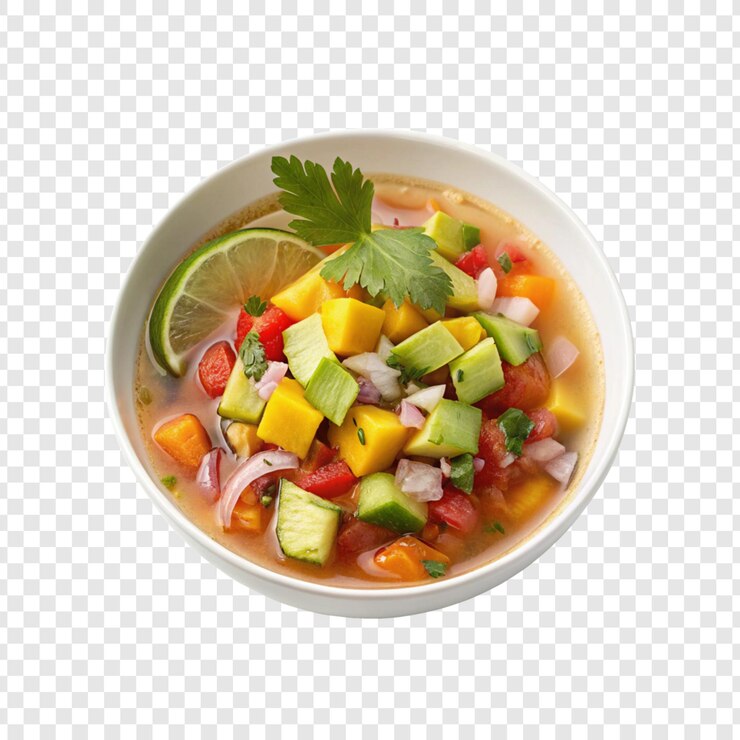 PSD verfrissende mango avocado salsa
