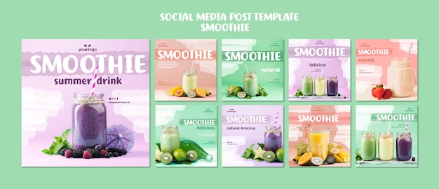 Verfrissende smoothie-berichten op sociale media