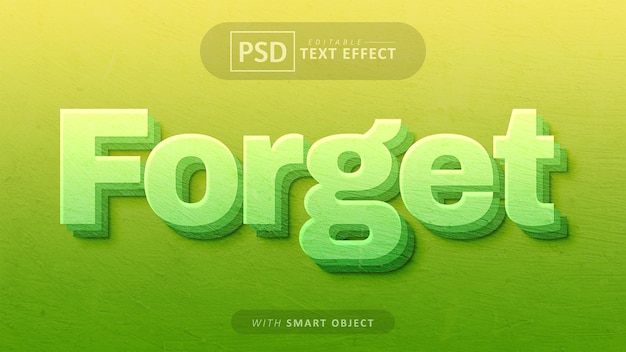 Vergeet groen teksteffect bewerkbaar