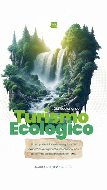 Verhaal dia nacional do turismo ecologico (nationale dag van het ecologische toerisme)