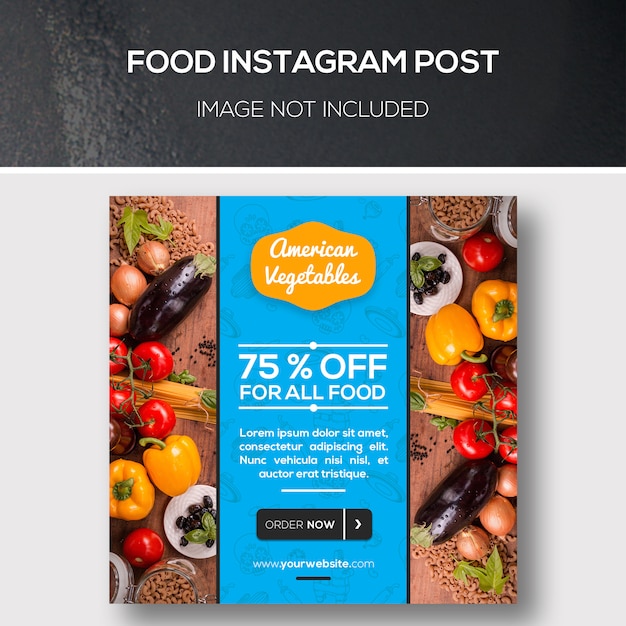 PSD verhalen over voedsel instagram