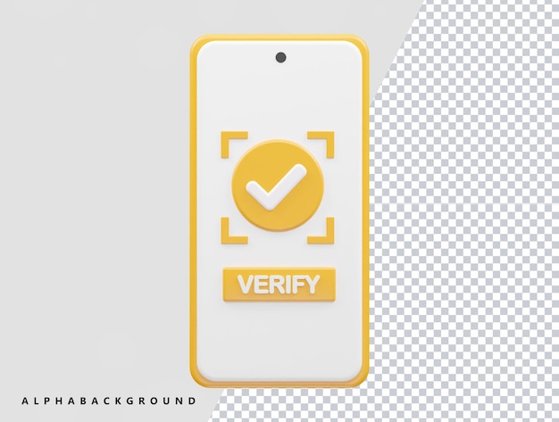 Verified icon 3d rendering vector illustration