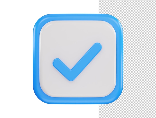verified icon 3d rendering vector illustration
