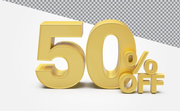 Verkoop 50 procent aanbieding nummer 3d