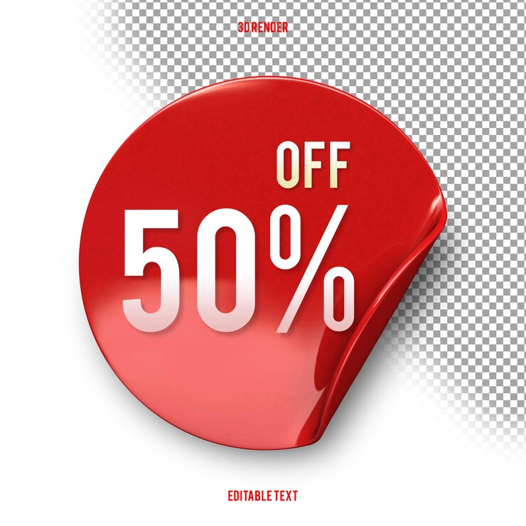 Verkoop banner tag speciale aanbieding grote verkoop banners Rode linten tags en stickers 3d renderx9
