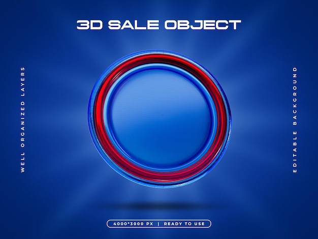 Verkoop Object 3D Render geïsoleerd