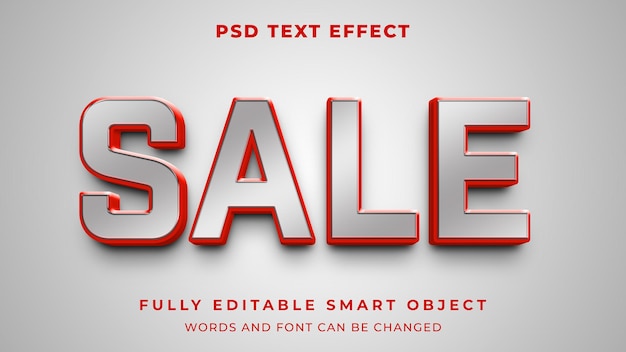 PSD verkooppromotie 3d bewerkbare teksteffectstijl