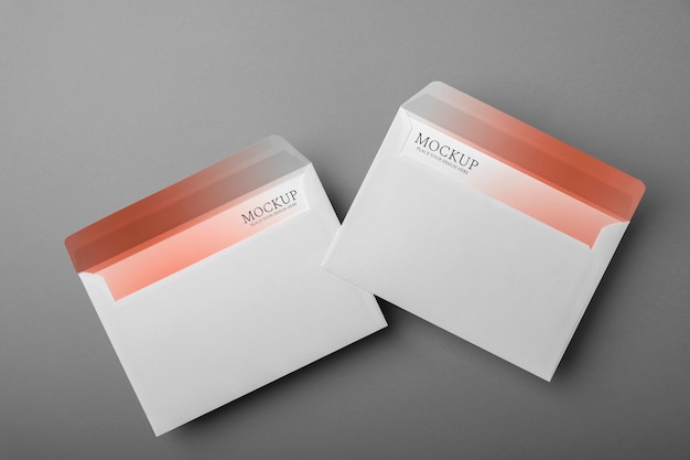 Verloop papieren envelop mock-up ontwerp