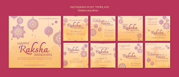 Verloop raksha instagram berichten sjabloon