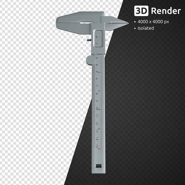 vernier caliper isolated on white background