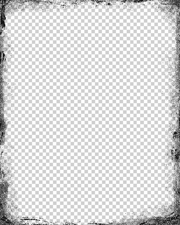 PSD verontrustend grungy frame met transparent center