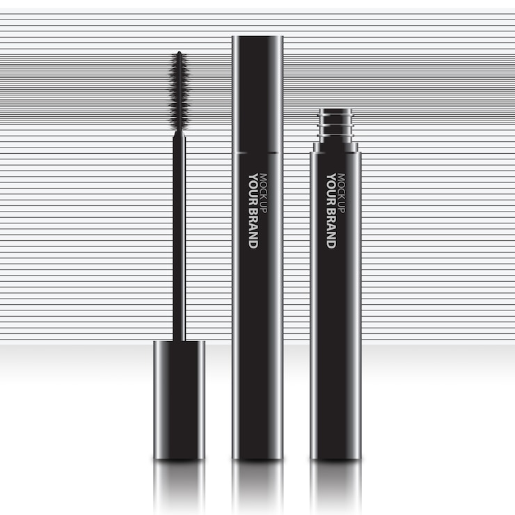 PSD verpakking cosmetische mascara mock-up