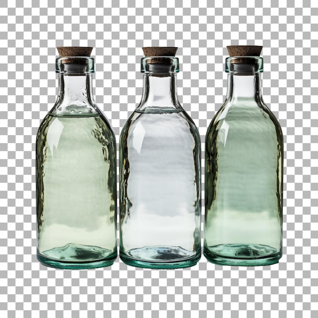 PSD verpakking van flessen op doorzichtige achtergrond