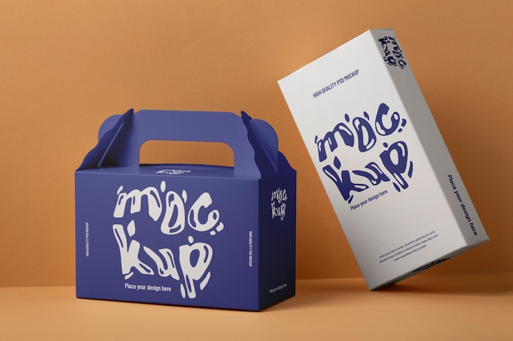 PSD verpakkingsmodel met experimentele typografie