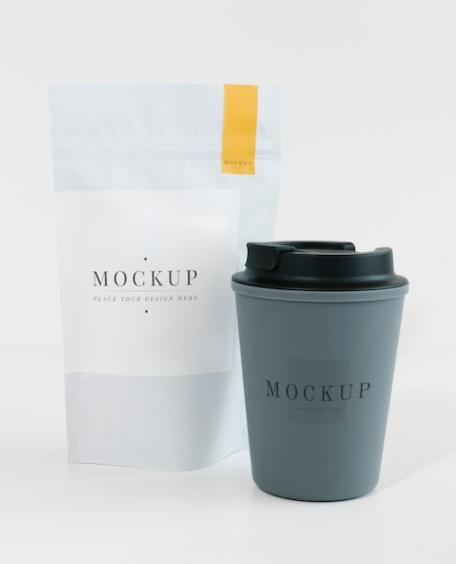 Verpakkingsmodel voor een koffiewinkel