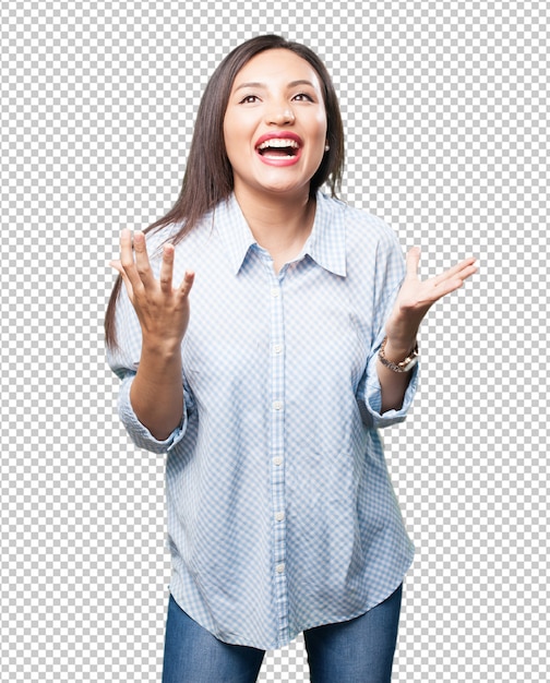 Verraste Aziatische vrouw