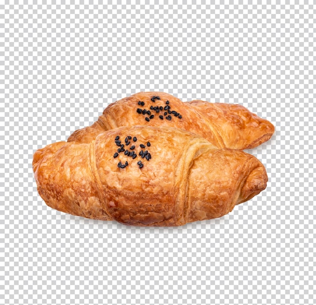 Vers gebakken croissant geïsoleerd premium psd