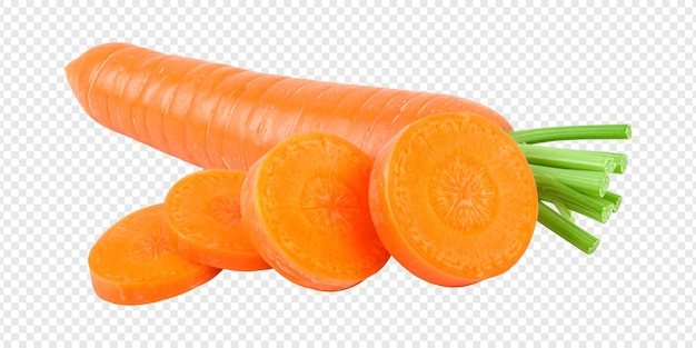 Vers gesneden wortel met plakjes
