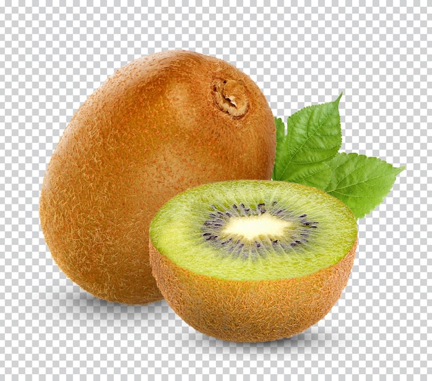 PSD vers kiwifruit met geïsoleerde bladeren