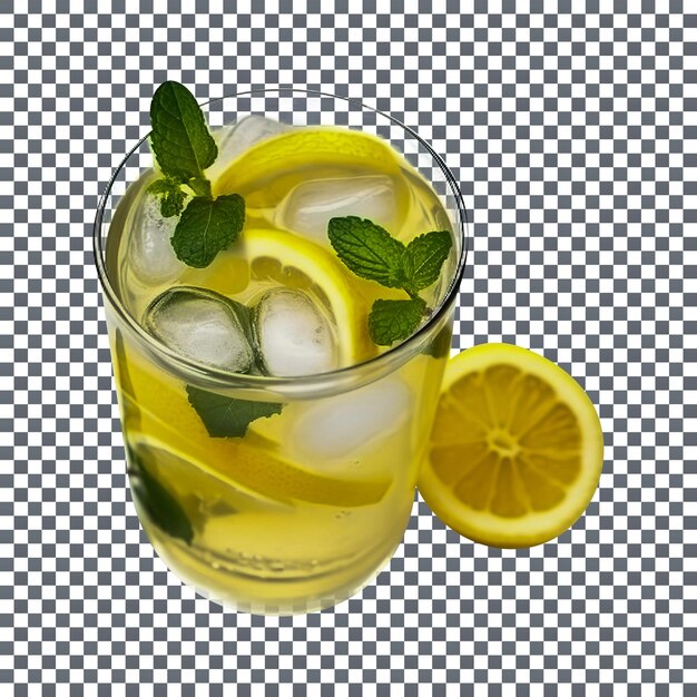 Vers lekker limonadeglas geïsoleerd op transparante achtergrond