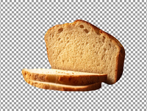 Vers melkachtig broodbrood geïsoleerd op transparante achtergrond