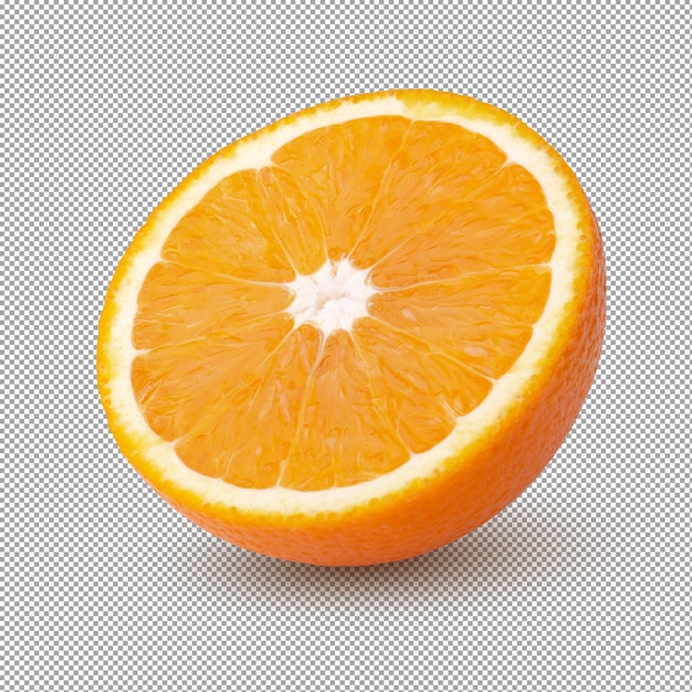 Vers oranje fruit geïsoleerd op alpha background