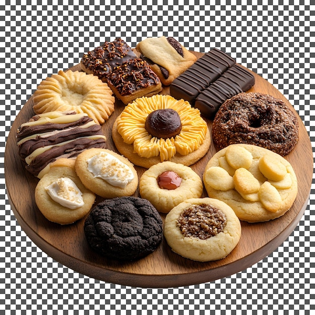 Verscheiden Gourmet Koekjes geïsoleerd op doorzichtige achtergrond