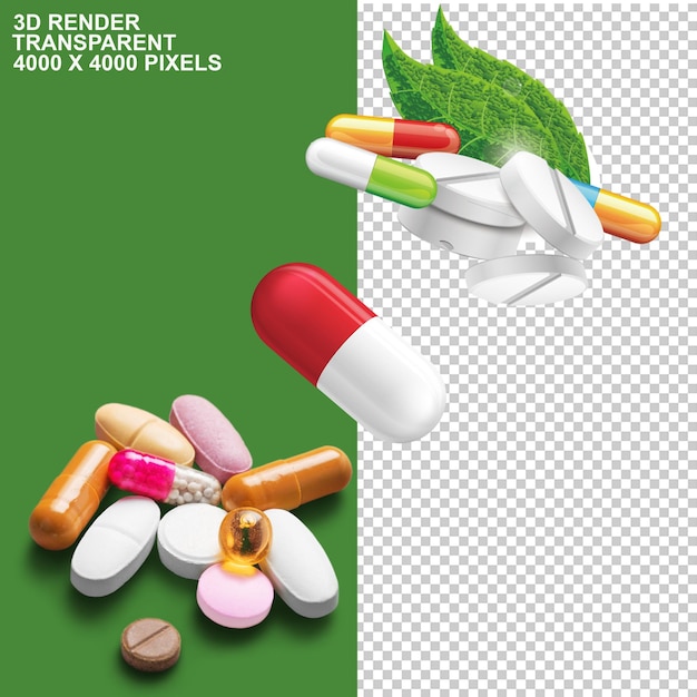 Verscheidenheid van kleuren medicijnen pil lot Tablet Capsule Farmaceutisch medicijn Pillen beeld Bestandsformaten.