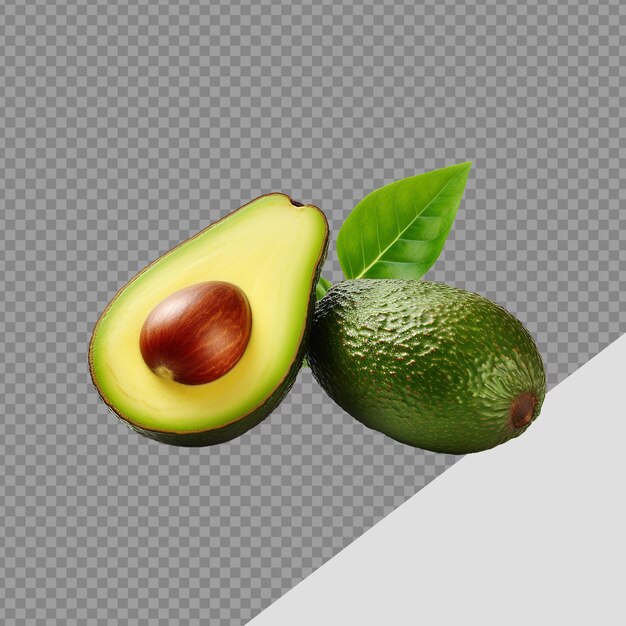 PSD verse avocado png geïsoleerd op doorzichtige achtergrond