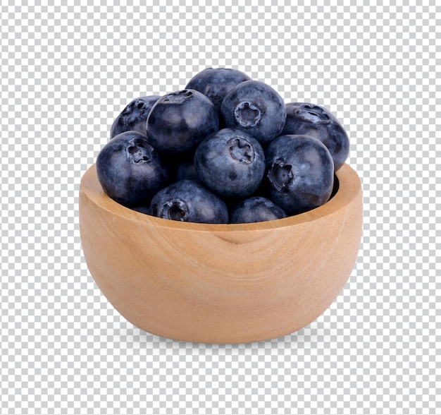Verse bosbessen met geïsoleerde bladeren Premium PSD