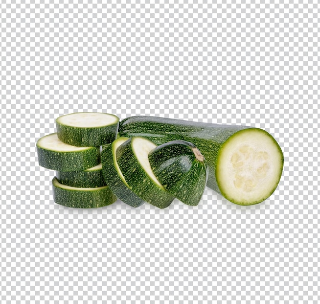 Verse courgette geïsoleerd premium psd