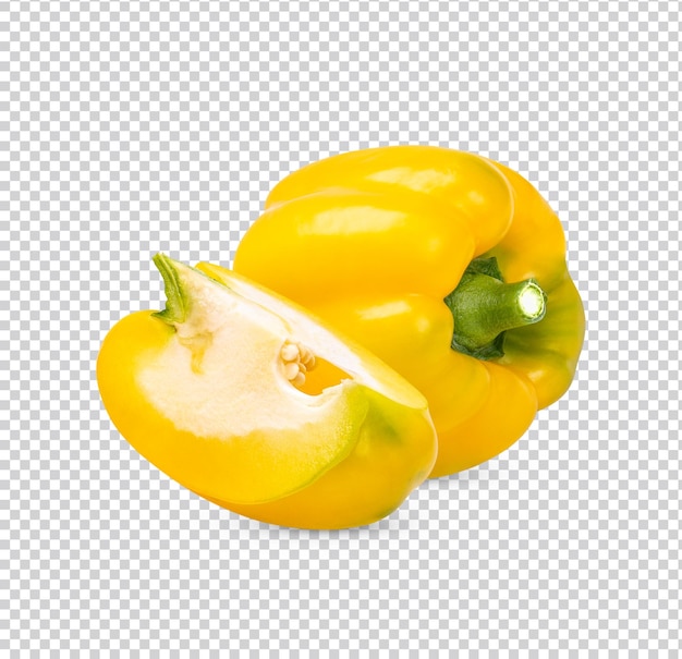 Verse gele zoete peper geïsoleerd Premium PSD