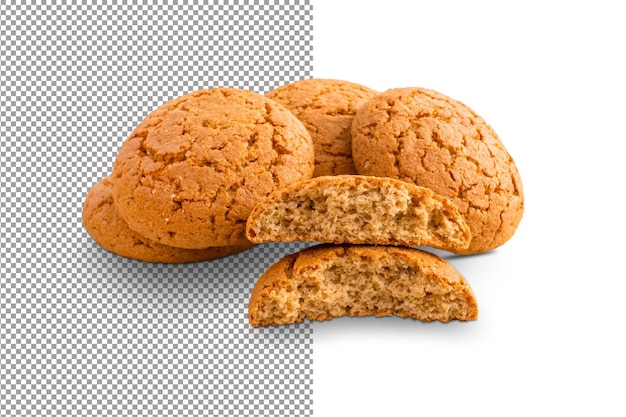 Verse havermeelkoekjes Isolatie op een doorzichtige achtergrond