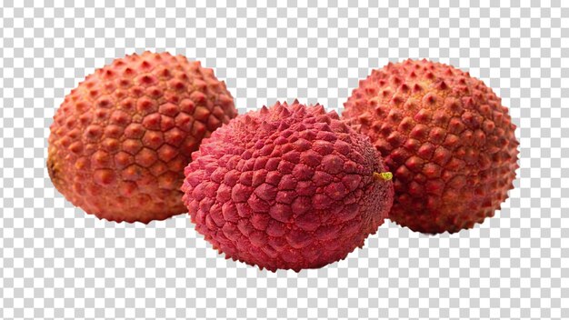 PSD verse lychee-vruchten geïsoleerd op witte achtergrond
