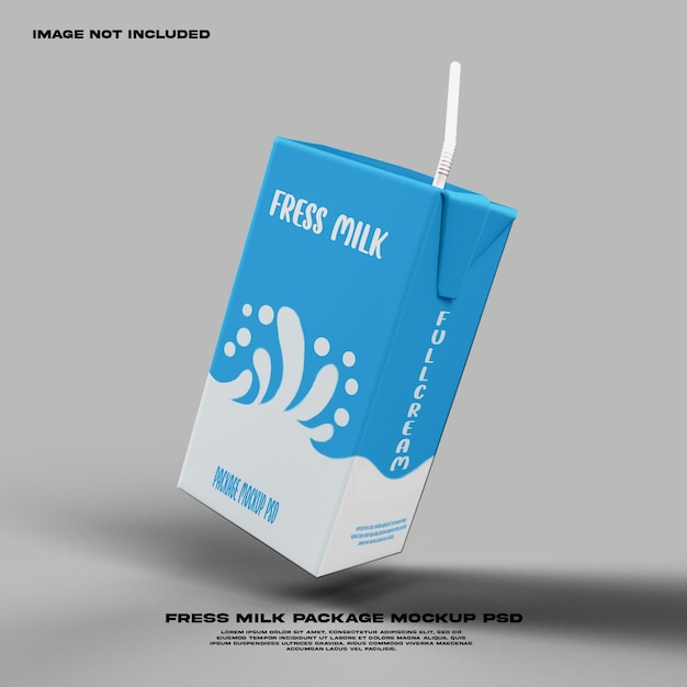 Verse melk verpakking mockup psd