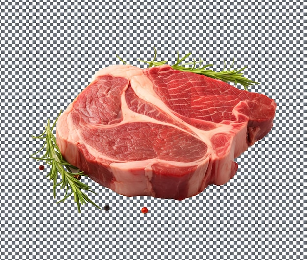 Verse Ribeye Steak geïsoleerd op doorzichtige achtergrond
