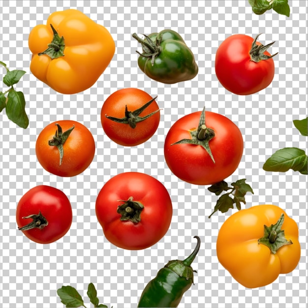 Verse tomaten en paprika's
