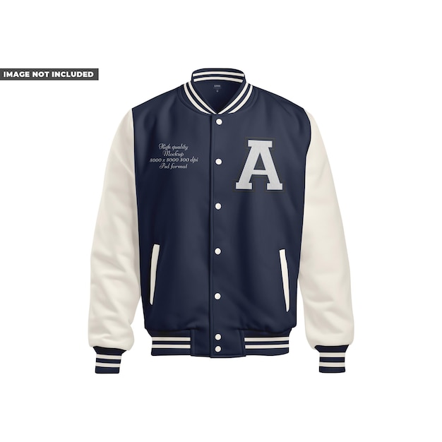 PSD versity jacket mockup front view