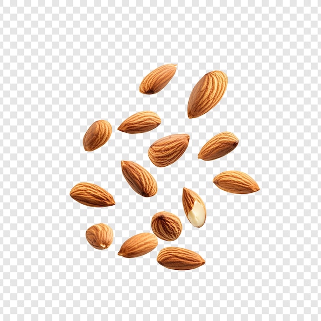 Verspreide zaden op een witte achtergrond