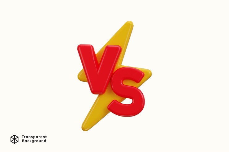 PSD versus battle vs icon 3d rendering vector illustration