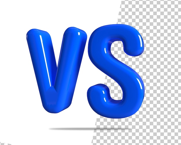 Versus blauw 3d-pictogram