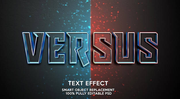 Versus text effect template