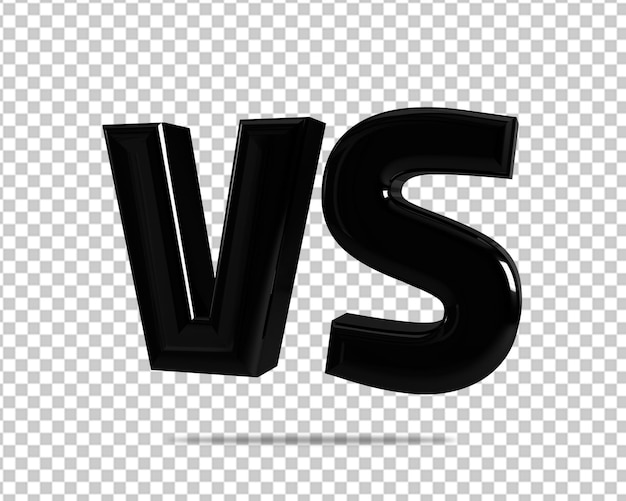 Versus vs black 3d icon